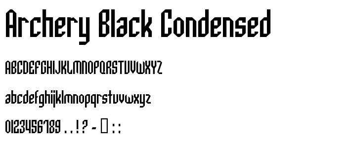 Archery Black Condensed font